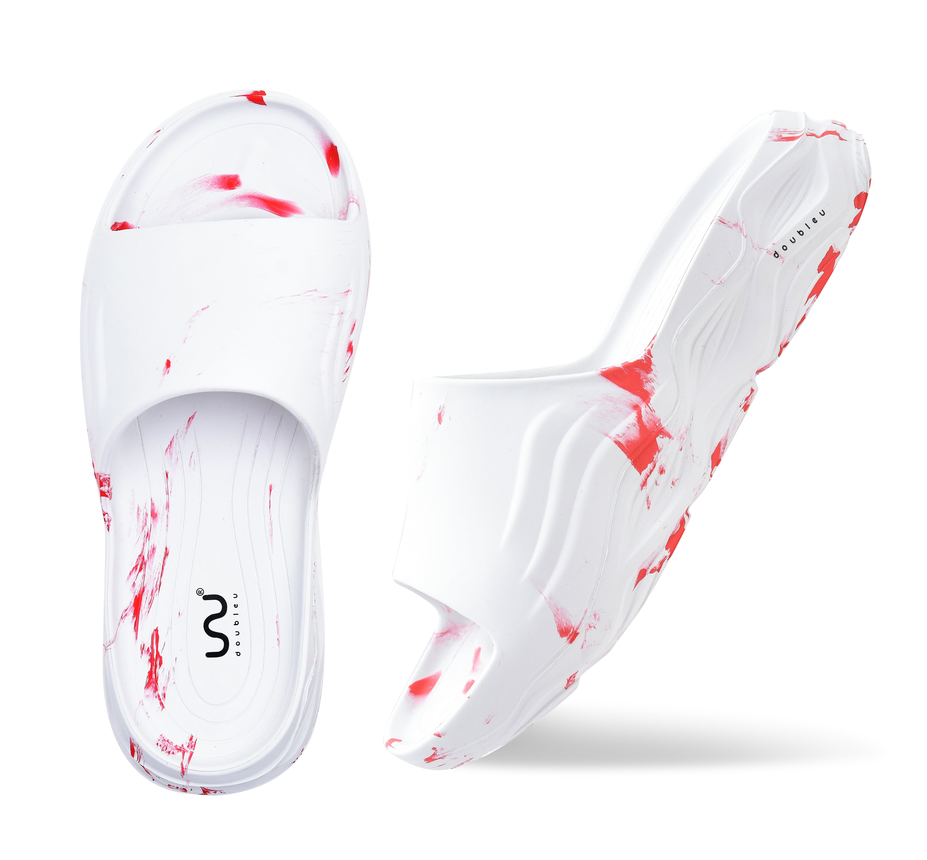 Doubleu Soft Doctor Anti-Skid for Women Ultra Sporty Slide White + Lavared