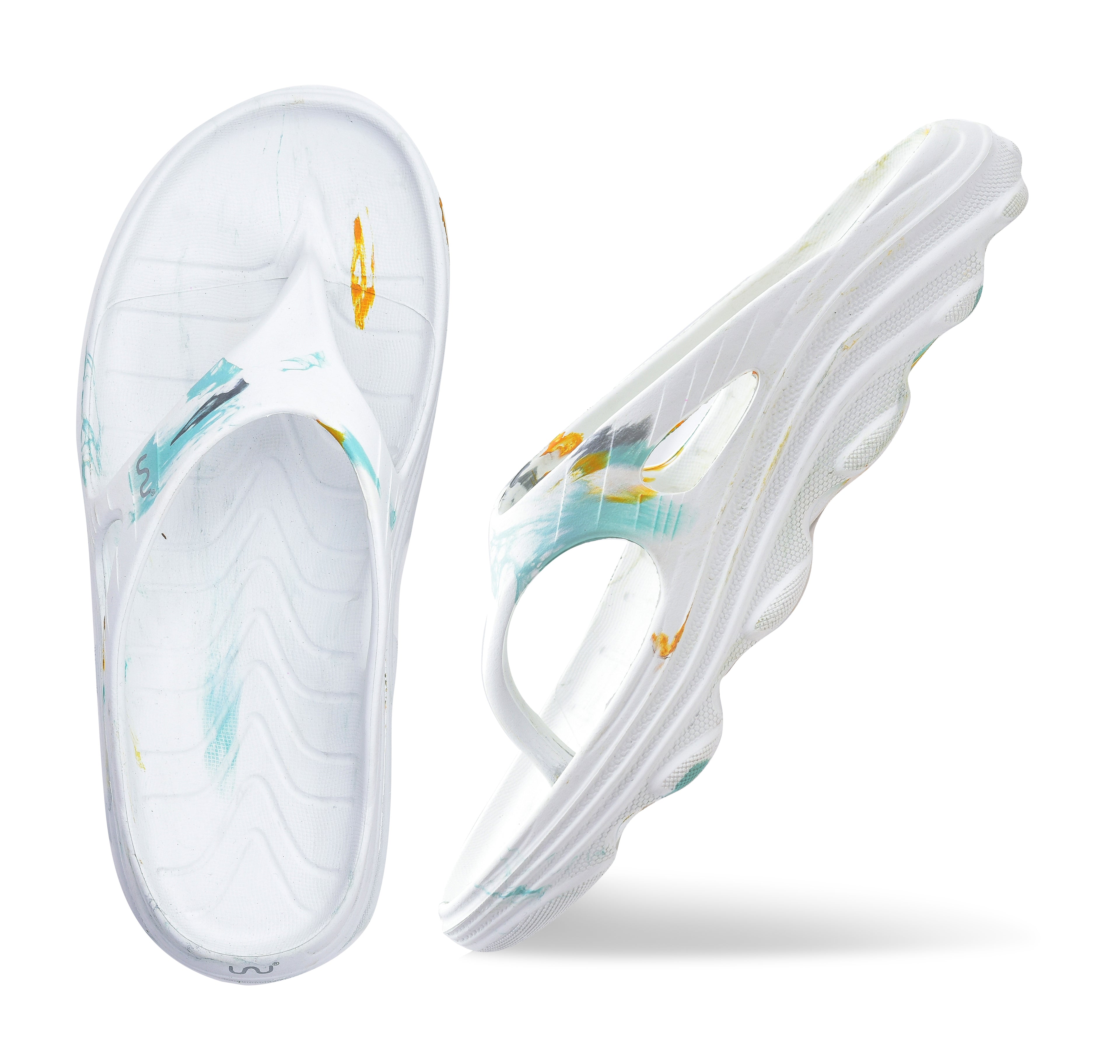 Doubleu Riva Men Marble Comfortable Recovery Footwear