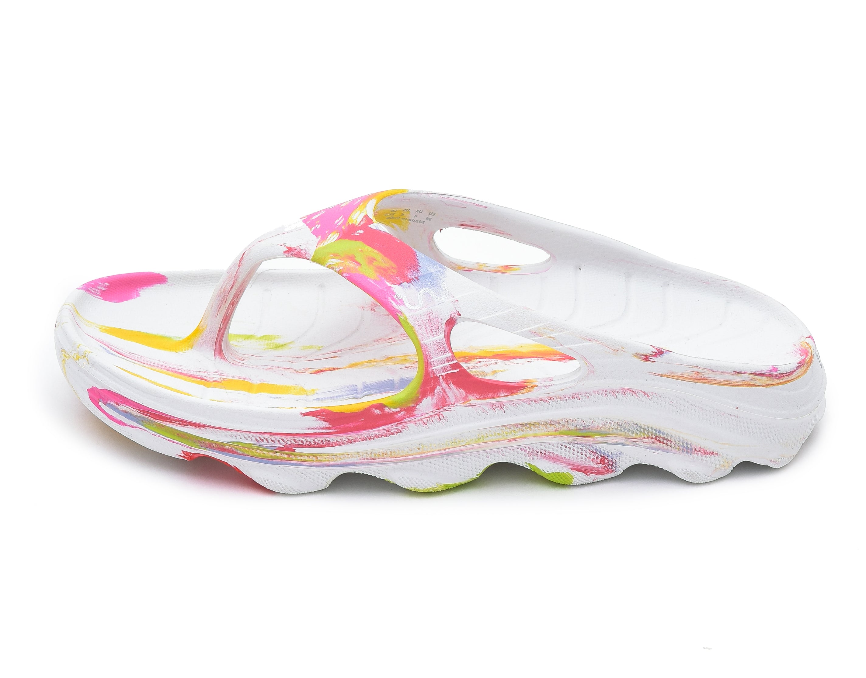Doubleu Riva Women Marble Comfortable Recovery Footwear White Candy