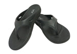 Doubleu Comfort Men Slipper Comfortable & Light Weight Recovery Footwear (Black Men)