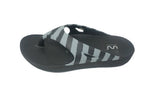 Doubleu Comfort Men Slipper Comfortable & Light Weight Recovery Footwear (BLACK + GREY BLACK)