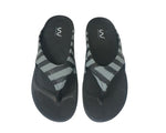 Doubleu Comfort Men Slipper Comfortable & Light Weight Recovery Footwear (BLACK + GREY BLACK)