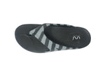 Doubleu Comfort Men Slipper Comfortable & Light Weight Recovery Footwear (BLACK + GREY BLACK)