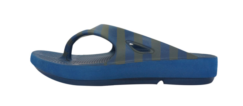 Doubleu Comfort Men Slipper Comfortable & Light Weight Recovery Footwear (BLUE + BLUE GREY)