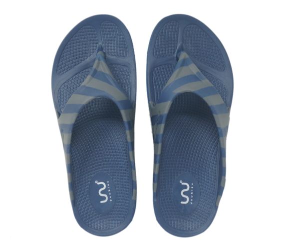 Doubleu Comfort Men Slipper Comfortable & Light Weight Recovery Footwear (BLUE + BLUE GREY)