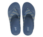 Doubleu Comfort Men Slipper Comfortable & Light Weight Recovery Footwear (BLUE + BLUE GREY)
