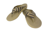 Doubleu Comfort Men Slipper Comfortable & Light Weight Recovery Footwear (Dark Beige + Beige Brown)