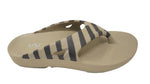 Doubleu Comfort Men Slipper Comfortable & Light Weight Recovery Footwear (Dark Beige + Beige Brown)