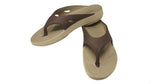 Doubleu Comfort Men Slipper Comfortable & Light Weight Recovery Footwear (Dark Beige + Camel Brown)