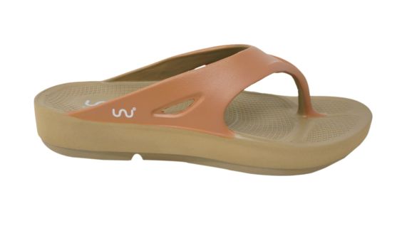 Doubleu Comfort Men Slipper Comfortable & Light Weight Recovery Footwear (Dark Beige + Tan)