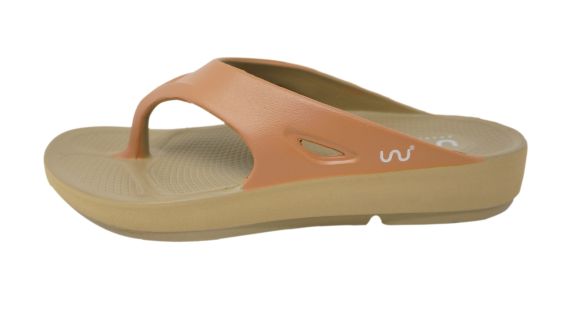 Doubleu Comfort Men Slipper Comfortable & Light Weight Recovery Footwear (Dark Beige + Tan)