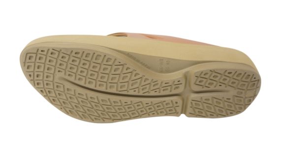 Doubleu Comfort Men Slipper Comfortable & Light Weight Recovery Footwear (Dark Beige + Tan)