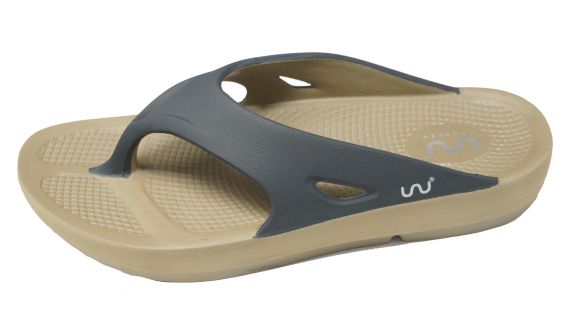 Doubleu Comfort Men Slipper Dark Beige + Grey Men