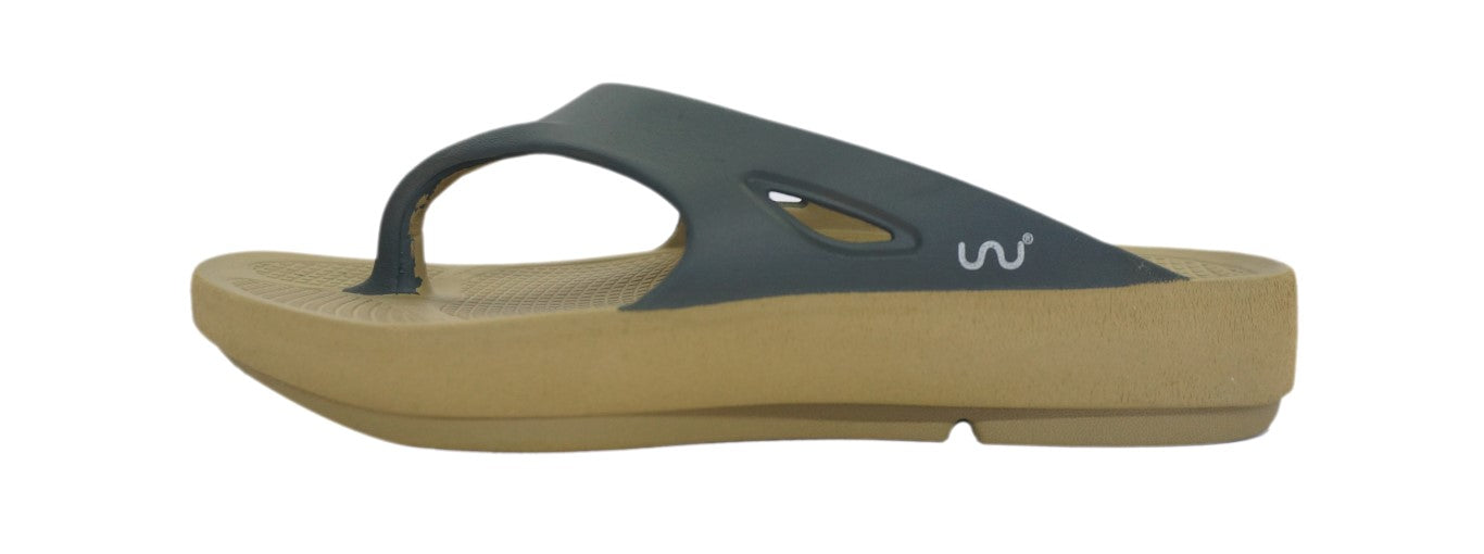 Doubleu Comfort Men Slipper Dark Beige + Grey Men