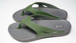 Doubleu Comfort Men Slipper Comfortable & Light Weight Recovery Footwear (Grey + Military Green)