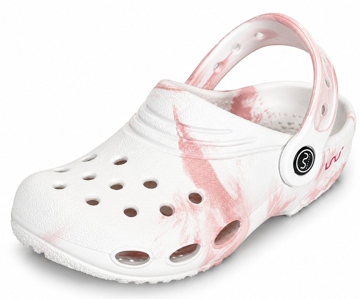 Junior Clog for Kids Marble Comfortable Slipper White + Rossafever
