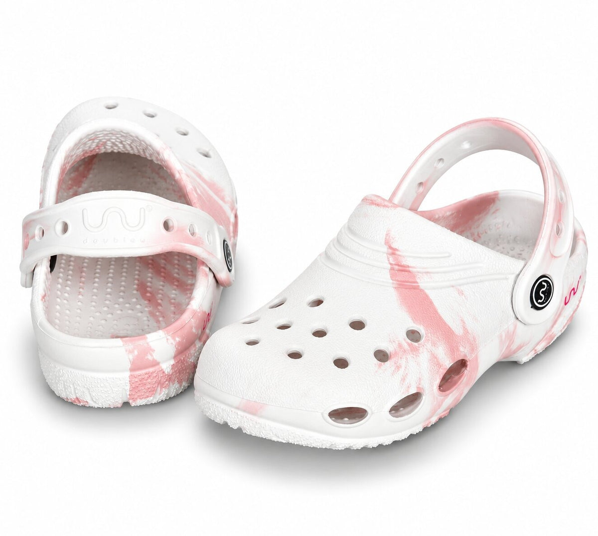 Junior Clog for Kids Marble Comfortable Slipper White + Rossafever