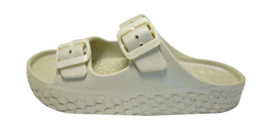 Doubleu Sakura Women Slipper Comfortable & Light Weight Recovery Footwear (BEIGE/ WARM GREY Women)