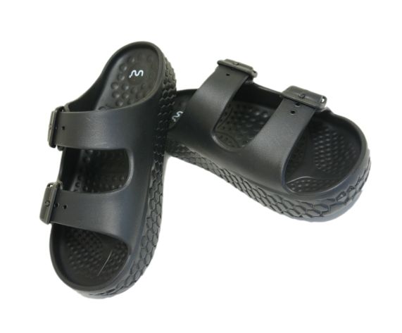 Doubleu Sakura Women Slipper Comfortable & Light Weight Recovery Footwear (BLACK)