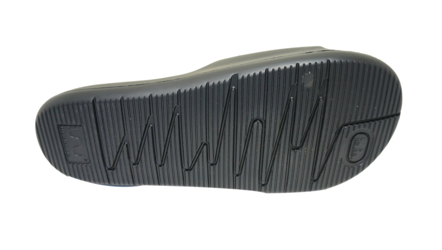Doubleu Milano Women Slipper Comfortable & Light Weight Recovery Footwear (BLACK)