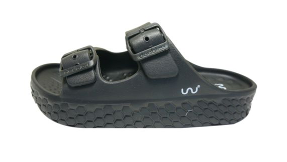 Doubleu Sakura Women Slipper Comfortable & Light Weight Recovery Footwear (BLACK)
