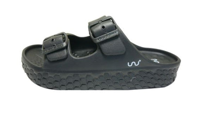 Doubleu Sakura Women Slipper Comfortable & Light Weight Recovery Footwear (BLACK)