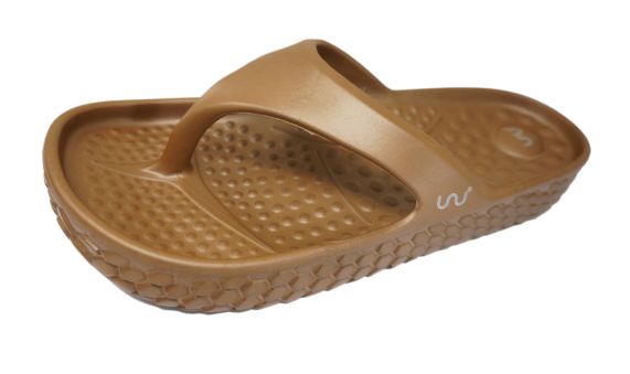 Doubleu Kyoto Women Slipper Comfortable & Light Weight Recovery Footwear (BRONZO METAL)