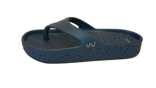Doubleu Kyoto Women Slipper Comfortable & Light Weight Recovery Footwear (METAL BLUE)