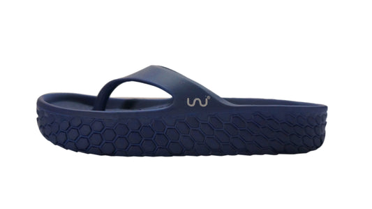 Doubleu Kyoto Women Slipper Comfortable & Light Weight Recovery Footwear (NAVY BLUE)