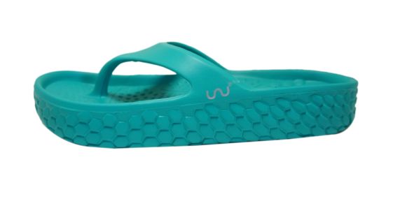 Doubleu Kyoto Women Slipper Comfortable & Light Weight Recovery Footwear (NORDIC TEAL)