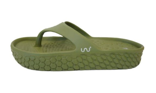 Doubleu Kyoto Women Slipper Comfortable & Light Weight Recovery Footwear (OLIVE GREEN)
