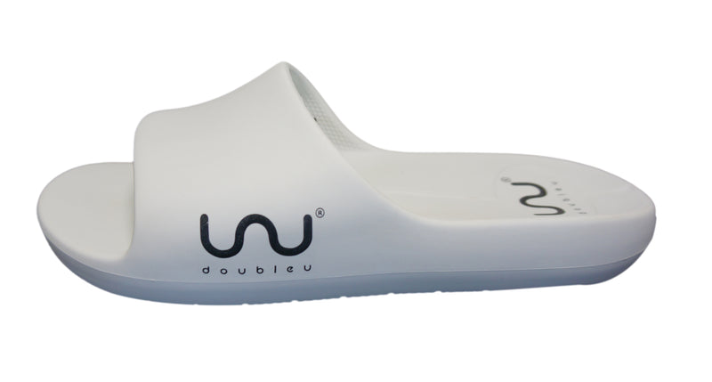 Doubleu Milano Women Slipper Comfortable & Light Weight Recovery Footwear (White)