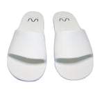 Doubleu Milano Men Slipper Comfortable & Light Weight Recovery Footwear (White)