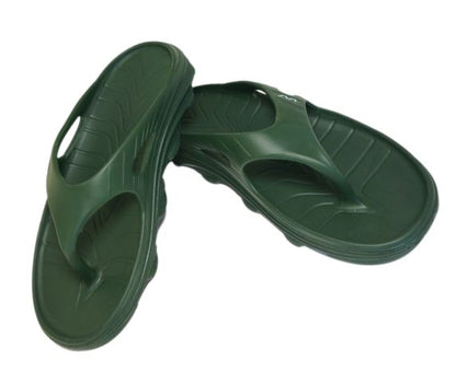 Doubleu Riva Men Slipper Comfortable & Light Weight Recovery Footwear (DARK OLIVE GREEN)
