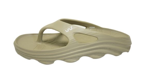 Doubleu Riva Men Slipper Comfortable & Light Weight Recovery Footwear (KHAKI)