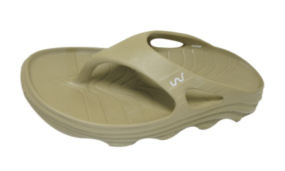 Doubleu Riva Men Slipper Comfortable & Light Weight Recovery Footwear (KHAKI)
