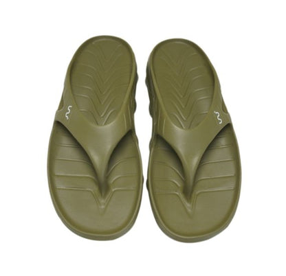 Doubleu Riva Men Slipper Comfortable & Light Weight Recovery Footwear (OLIVE GREEN Men)