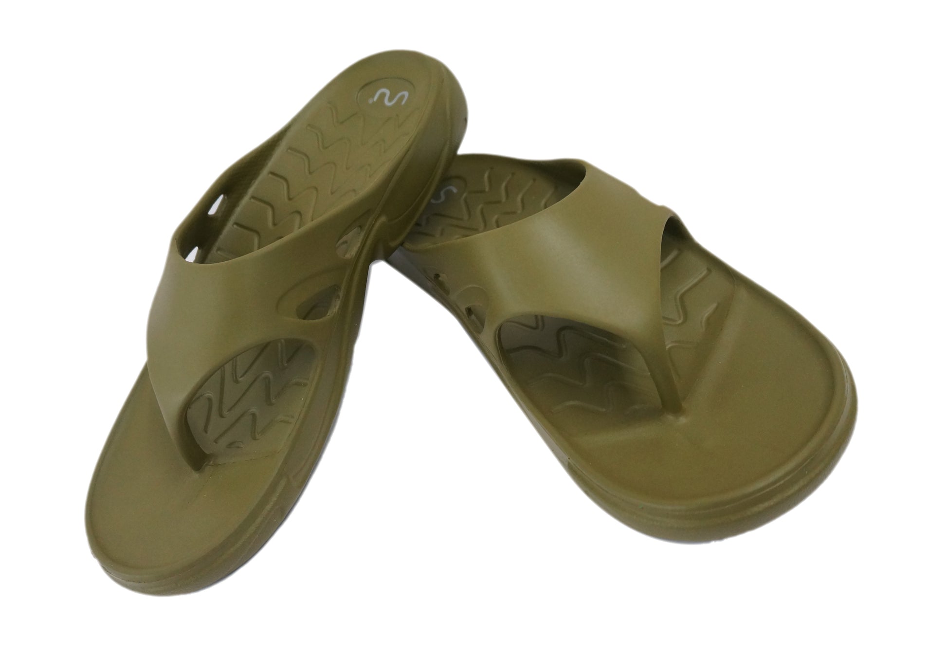 Doubleu Roma Thong for Men Comfortable Recovery Footwear (Do Not Shrink) (Olive)