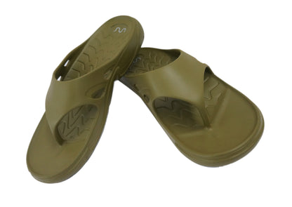 Doubleu Roma Thong for Men Comfortable Recovery Footwear (Do Not Shrink) (Olive)