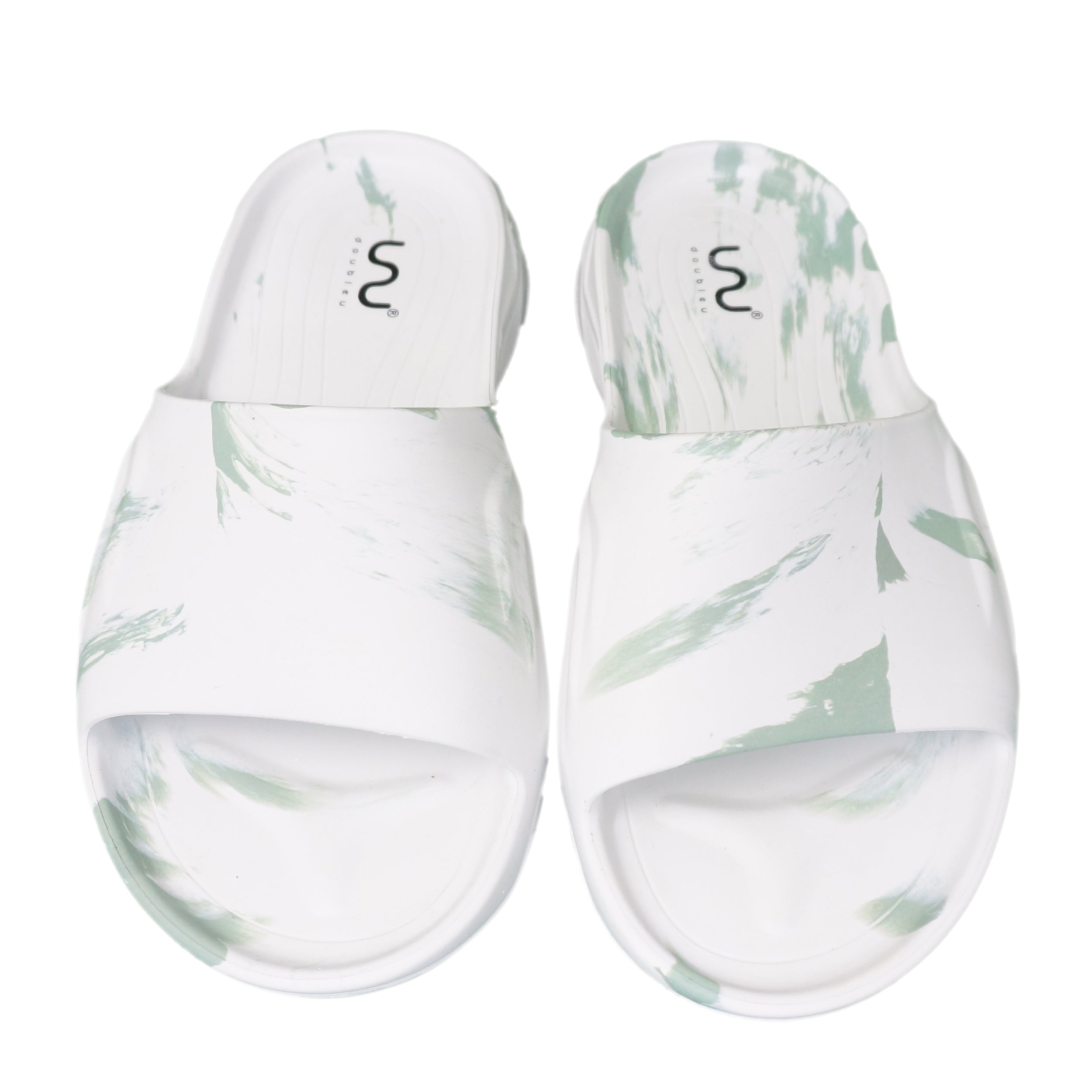 Doubleu Soft Doctor Anti-Skid for Women Ultra Sporty Slide White Sage Green