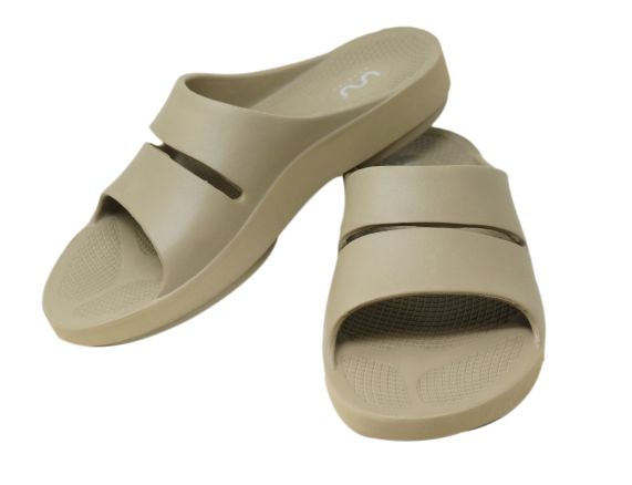 Doubleu Slide Men Slipper Comfortable & Light Weight Recovery Footwear (KHAKI)