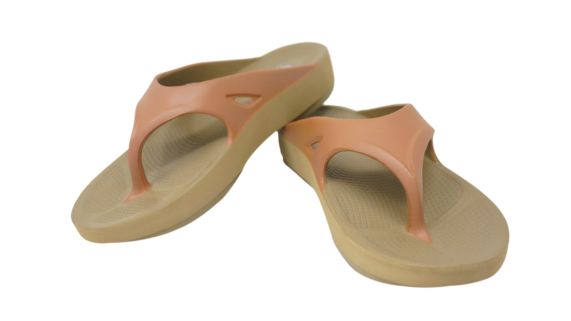 Doubleu Comfort Men Slipper Comfortable & Light Weight Recovery Footwear (Dark Beige + Tan)