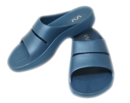 Doubleu Slide Women Slipper Comfortable & Light Weight Recovery Footwear (BLUE)