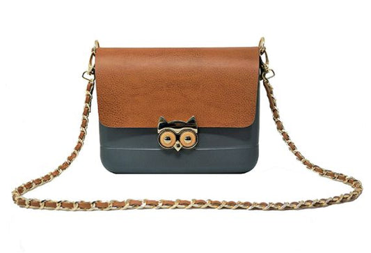 Doubleu Lulu Bag - Silver + Camel Brown