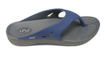 Doubleu Comfort Men Slipper Comfortable & Light Weight Recovery Footwear (Grey + Blue)