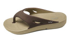Doubleu Comfort Men Slipper Comfortable & Light Weight Recovery Footwear (Dark Beige + Camel Brown)