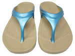 Doubleu Lite Women Slipper Comfortable & Light Weight Recovery Footwear (Beige + Powder Blue)