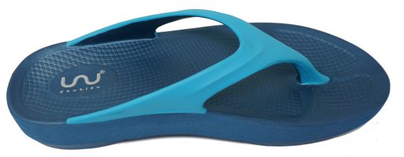 Doubleu Lite Women Slipper Comfortable & Light Weight Recovery Footwear (Blue + Aqua Women)