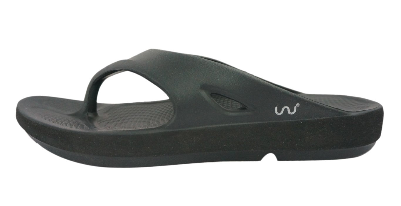 Doubleu Comfort Men Comfortable & Light Weight Black  Slipper