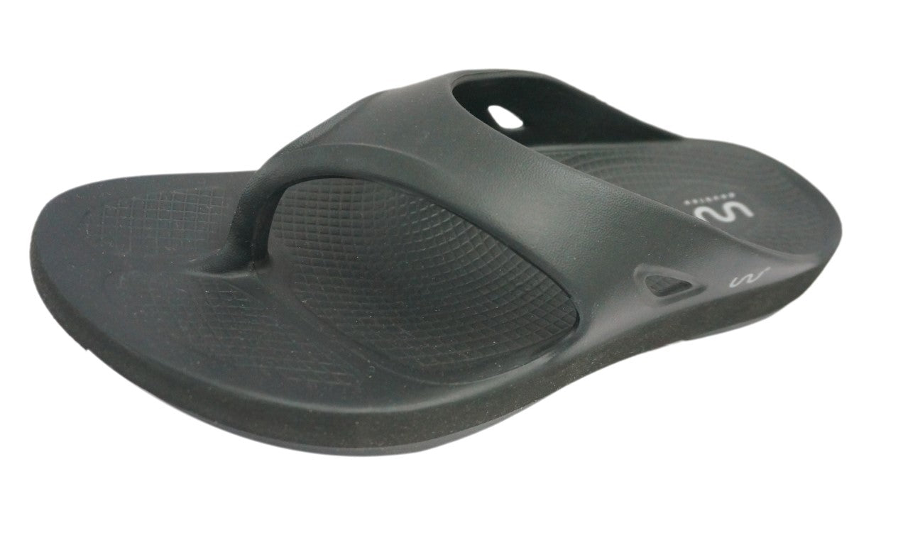 Doubleu Comfort Men Comfortable & Light Weight Black  Slipper